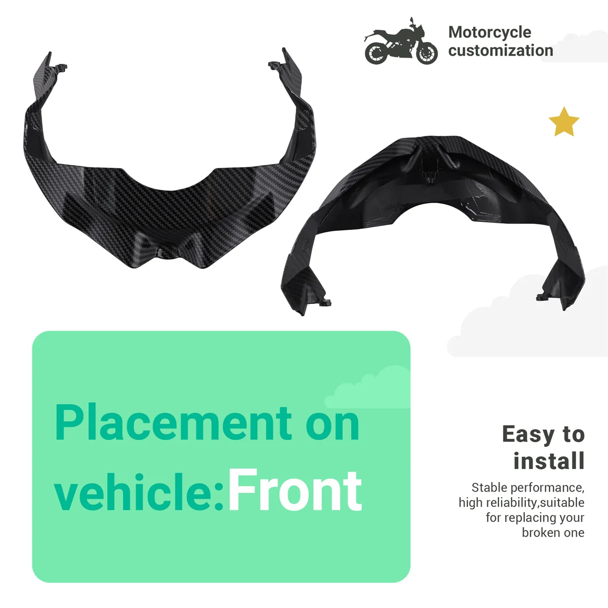 Compatible Motorcycle Accessories Front Under Headlight Air Intake Fairing for Streetfighter V4 V4S 2020 2021