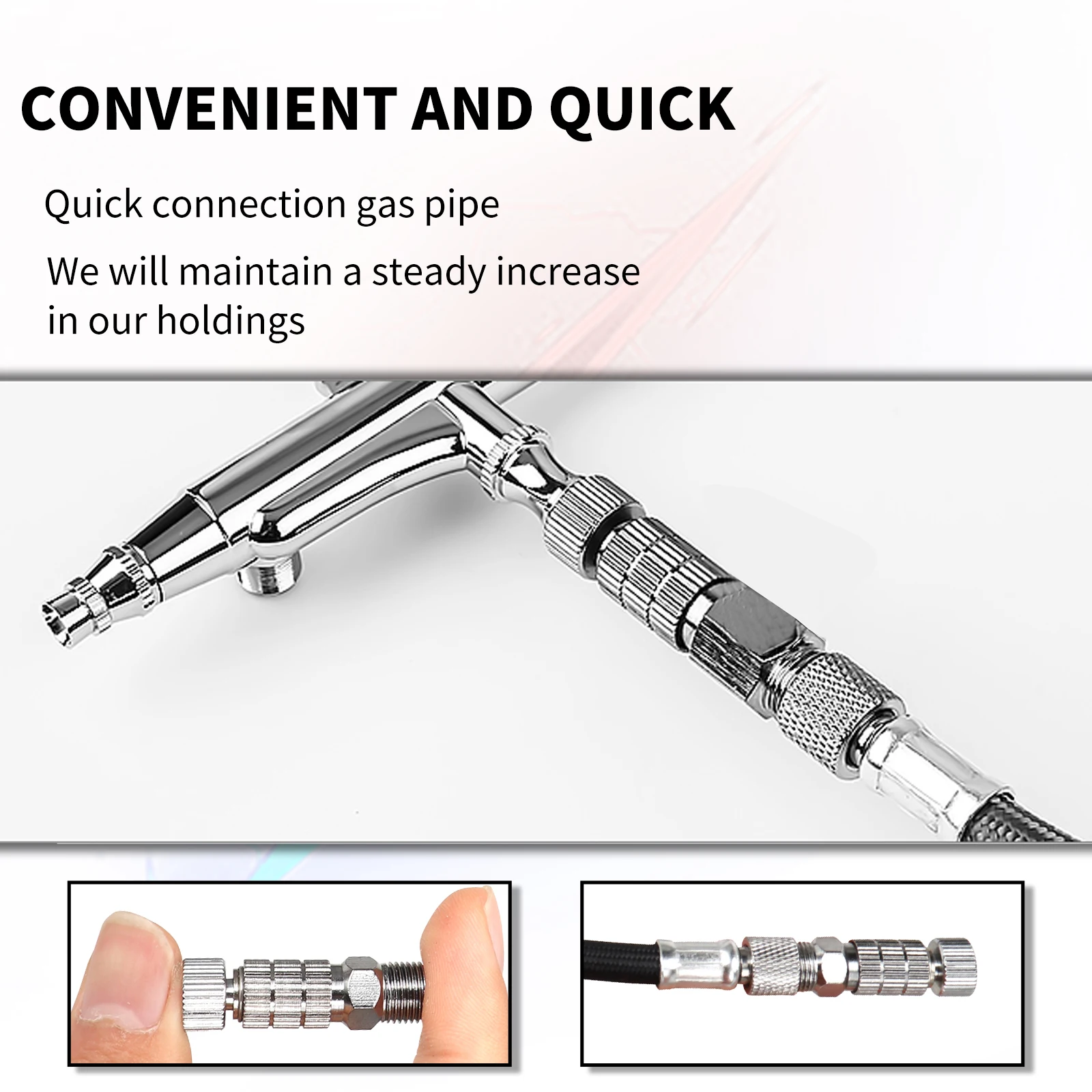 Airbrush Quick Release Adapter Coupling Connecter 1/8\