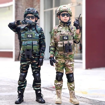 ใหม่คุณภาพสูงลวงตาเด็กชุดกองกําลังพิเศษชายฤดูใบไม้ร่วงและฤดูหนาวสไตล์แขนยาวฮาโลวีนเครื่องแต่งกาย