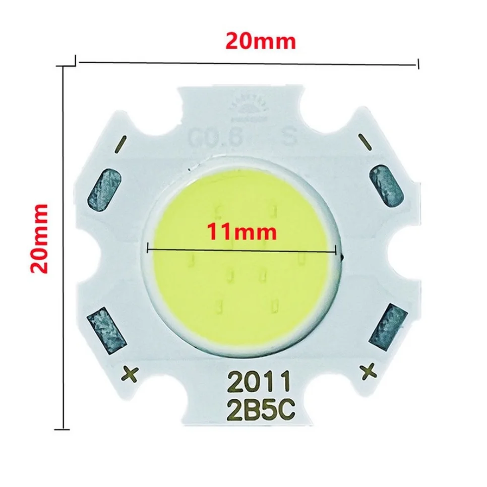 10pcs LED Source Chip 3W 5W 7W 10W Super Power LED COB Side 11mm 20mm Light Bulb Light Lamp Spotlight Down light Lamps white