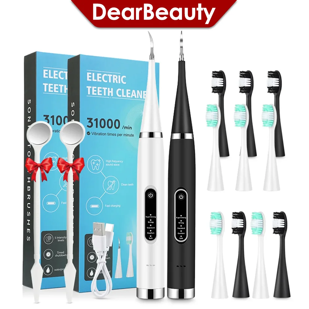 Electric Teeth Whitening Dental Calculus Scaler Plaque Coffee Stain Tartar Removal High Frequency Sonic Toothbrush Teeth Cleaner