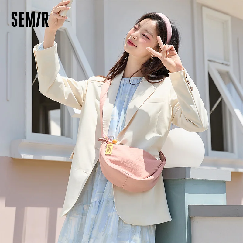 

Semir Crossbody Bag Women 2025 New Chest Bag Macaron Color Dumpling Bag Minimalist Waist Pack Shoulder Purse