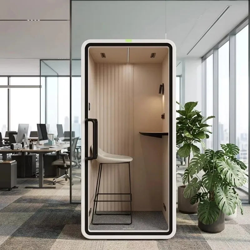 Hospital Silent Soundproof Booth Noise Isolation Acoustic Pod Customized Sterile Finish For Medical Staff Private Communication