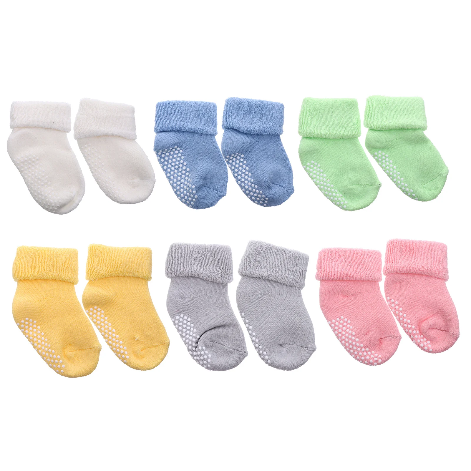 

6Pairs Baby Anti-Skid Socks Warm Thick Cotton Infant Breathable Non-Slip Silicone Newborn Winter Socks Soft Comfortable