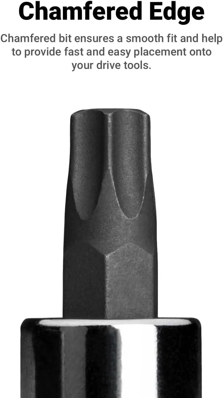 CP30004 30004 S2 Star Torx ومجموعة لقم المقبس الخارجي 35 قطعة، فضي