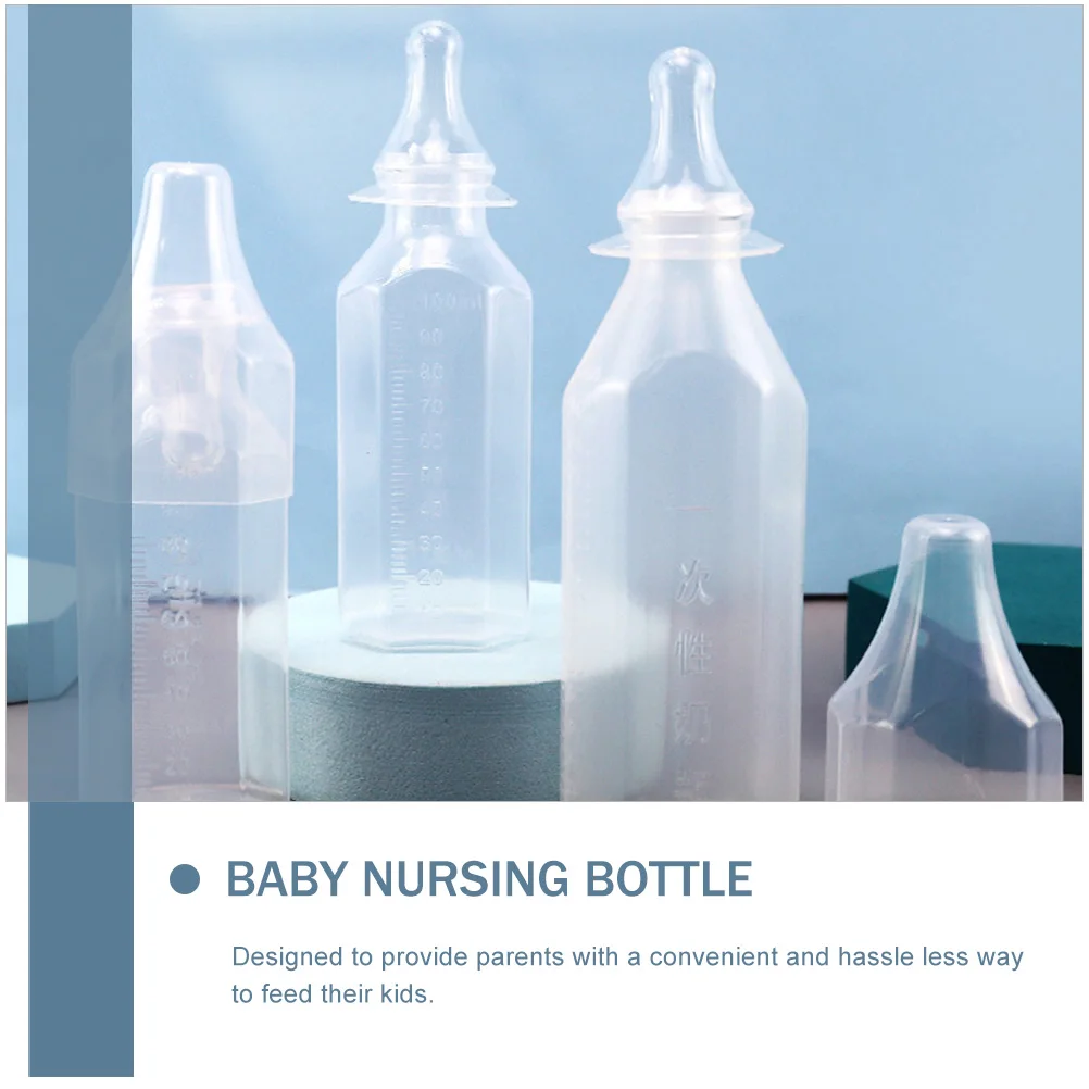 

5set Disposable Baby Milk Travel Lightweight Feeding Newborns Clear View Nursing Bottle Formula Container for Home for Baby