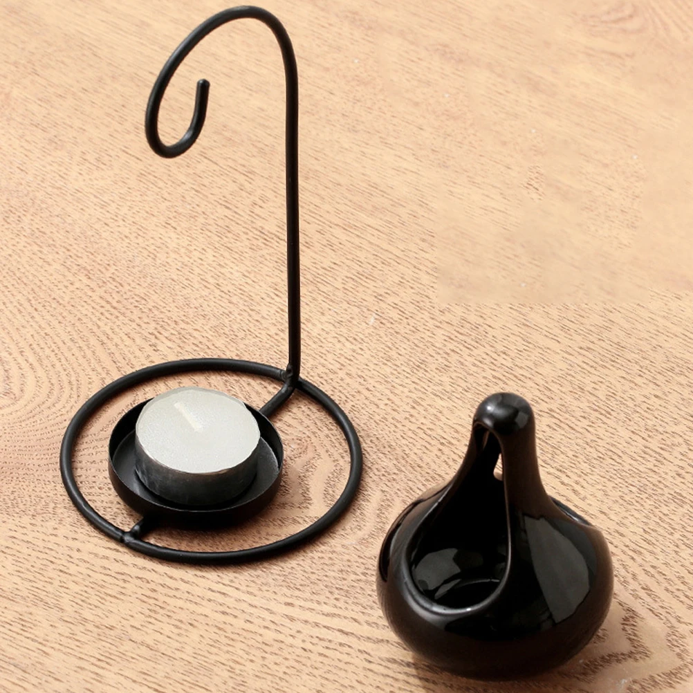 

Tealight Essential Oil Burner Ceramic Iron Smooth Surface Large Capacity Holder Home Decor Burner Holder