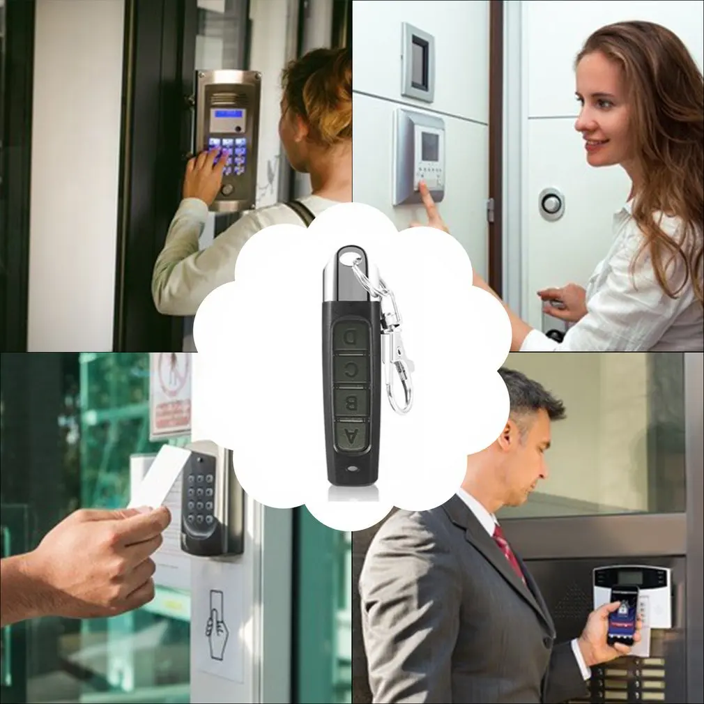 Universal 433MHZ Remote Control 4 Channe Garage Gate Door Opener Remote Control Duplicator Clone Cloning Code Car Key Fixed Code