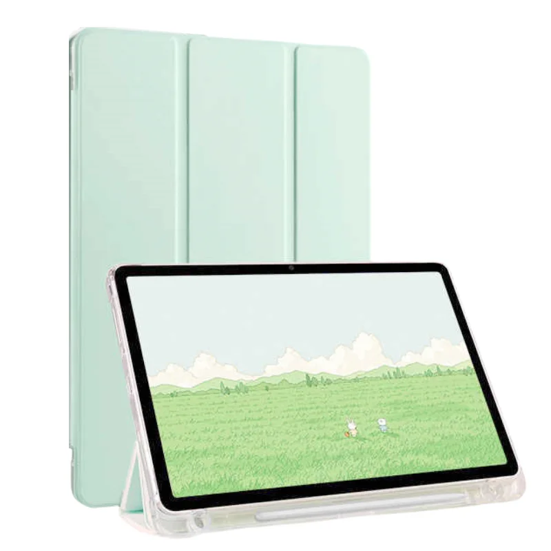 

Чехол для Xiaomi Redmi Pad SE 2025 11 дюймов с держателем для карандашей, складной прозрачный мягкий чехол из ТПУ для планшета Redmi Pad SE 2 2025, чехол