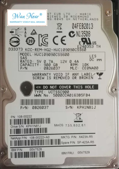 

For X423A-R5 900G 10K SAS 6Gb 2.5 inch 108-00222 DS2246