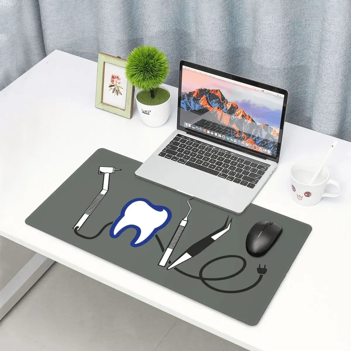 Large Mouse Pad Dentist Dental Teeth Tooth Doctor Funny Gift Gamer PC Laptop Mats Keyboard e Accessories Desk Mat