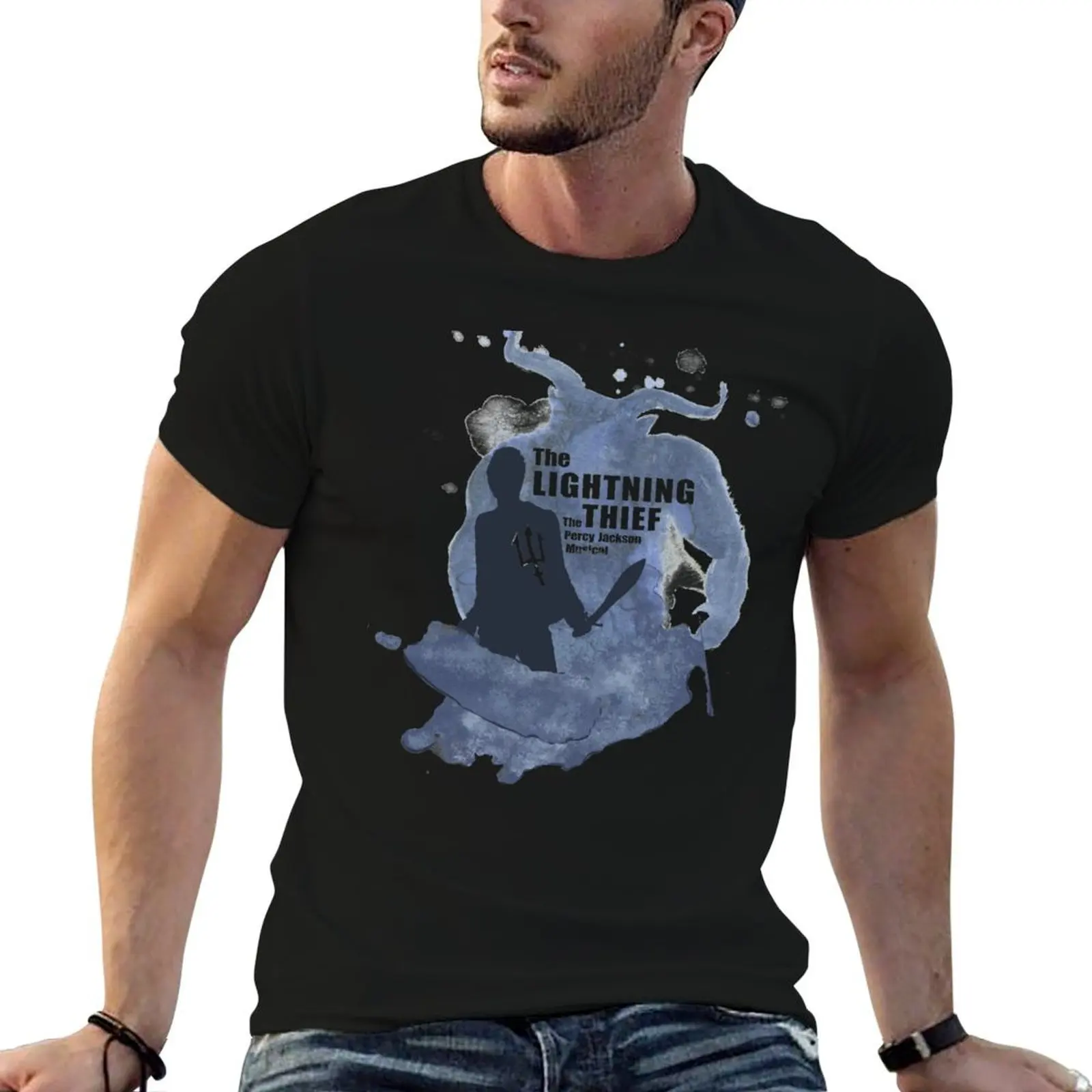 Lightning Thief-Percy T-Shirt Minimalist Plain Crew Neck T-Shirt