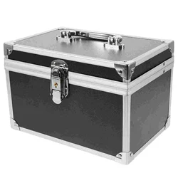 Toolbox Massage Tools Container Heavy Duty Portable Case Storage Foot Bath Aluminum Metal Organizer Boxes Black