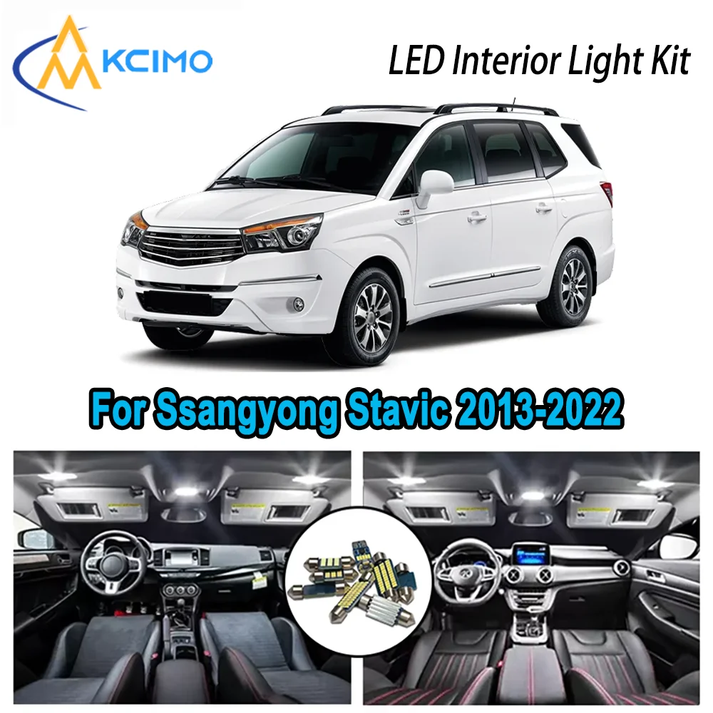 

High-Quality LED Interior Kit for Ssangyong Stavic 2013-2022 Premium Error-Free Dome Map Trunk Automotive Lamps