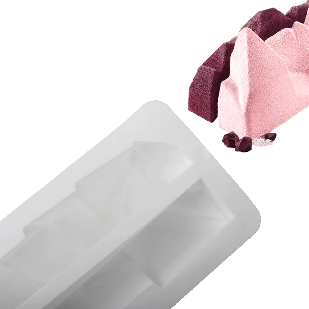 قالب موس جبل الثلج ثلاثي الأبعاد من السيليكون قالب خبز المعجنات الفرنسية DIY