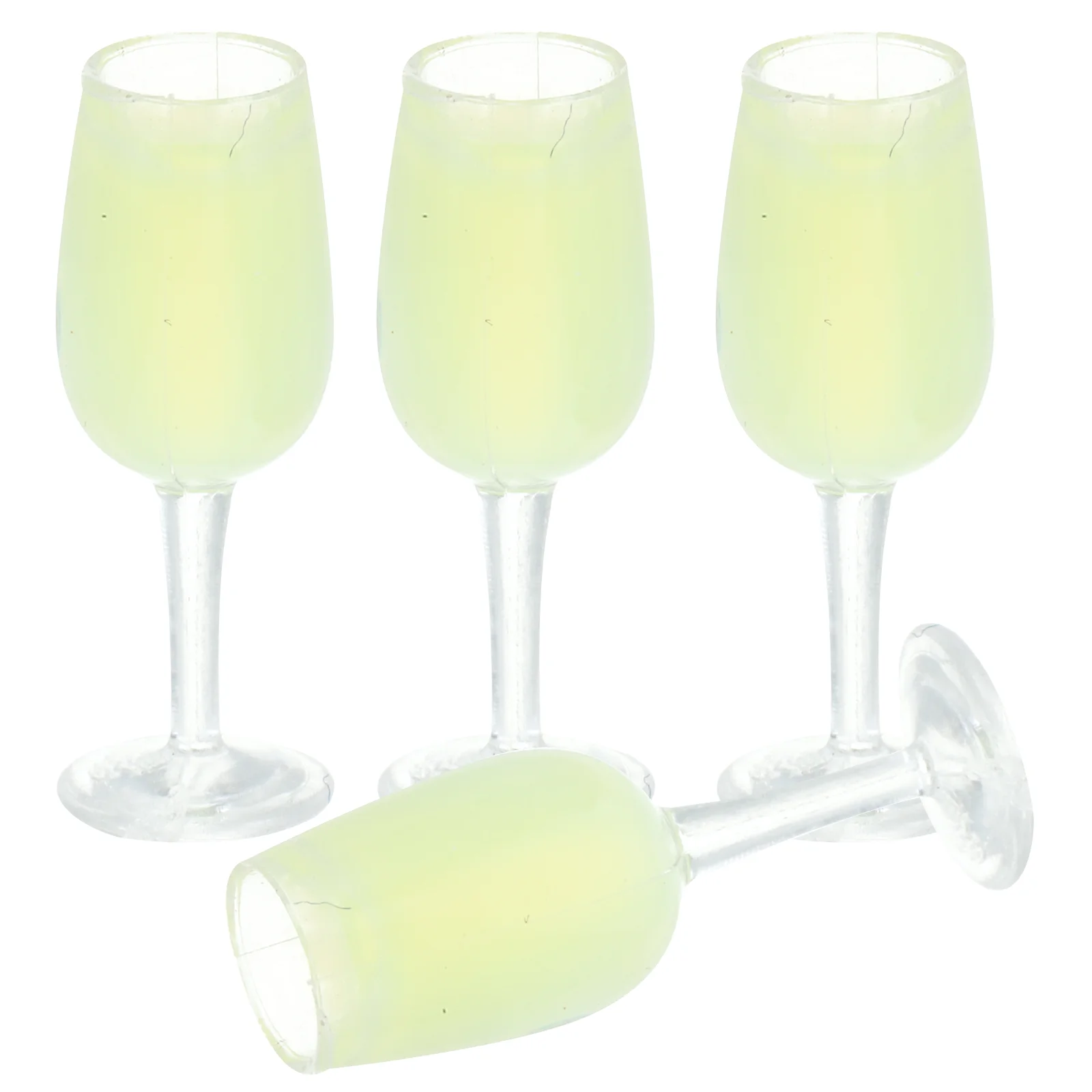 

4 Pcs Dollhouse Flutes Mini Decor Cups Miniature Accessories Goblet Model