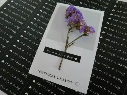 100pcs Custom Rectangular Logo Black and white  Background Wrapping  Gift  Waterproof  White Paper