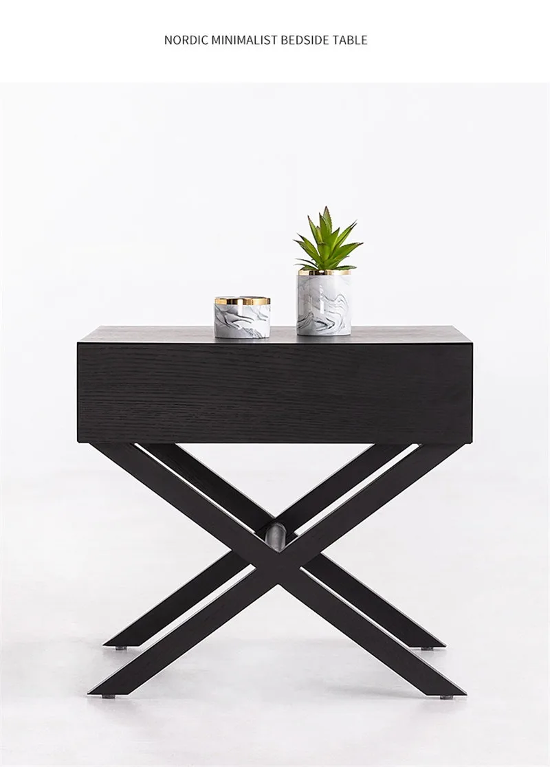 The product can be customized.Custom Italian minimalist bedside table cross sideboard Nordic minimalist modern bedroom