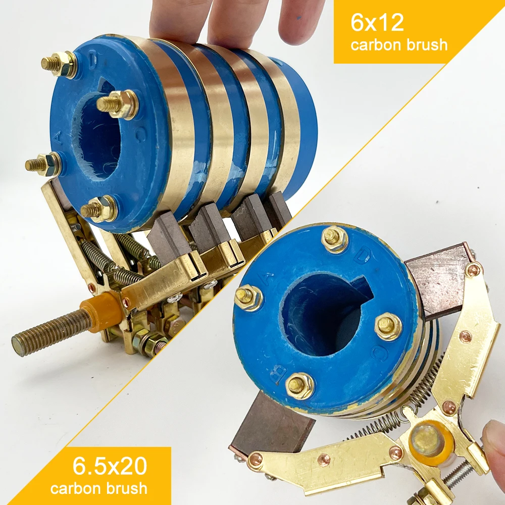 Imagem -05 - Jumpasit-anel Deslizante Condutor com Escova de Carbono Coletor de Anéis de Cobre Rotativo de Vias