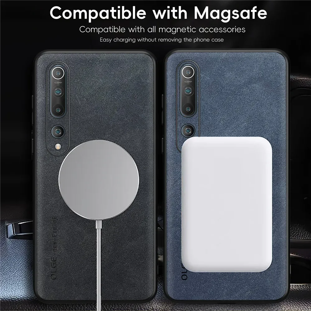 For Xiaomi Mi 10 Magnetic Retro Leather Case For Xiaomi Mi 10 Pro Mi10 Pro 5G Wireless Charging Phone Case Cover