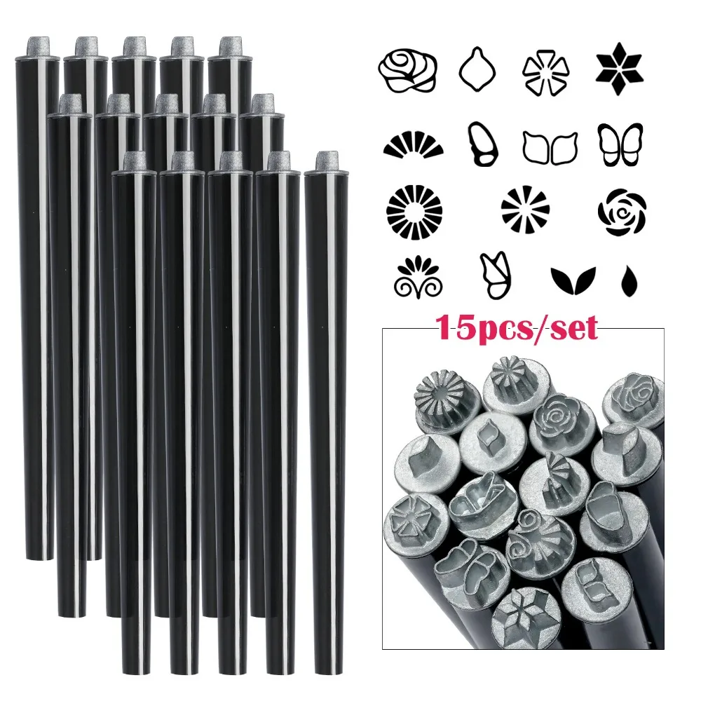 5/10/15Pcs Blume Schmetterling Nail art Stempel Stift Set Punktierung Werkzeuge Nail art Stift Graffiti Nägel stempeln Stamper Einfache DIY Silikon
