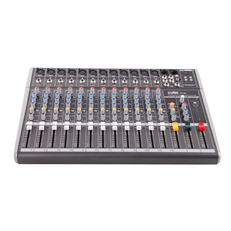 Best Selling USB bluetooth 12 channel dj mixer sound consoles dj controller/audio console mixer with mp3