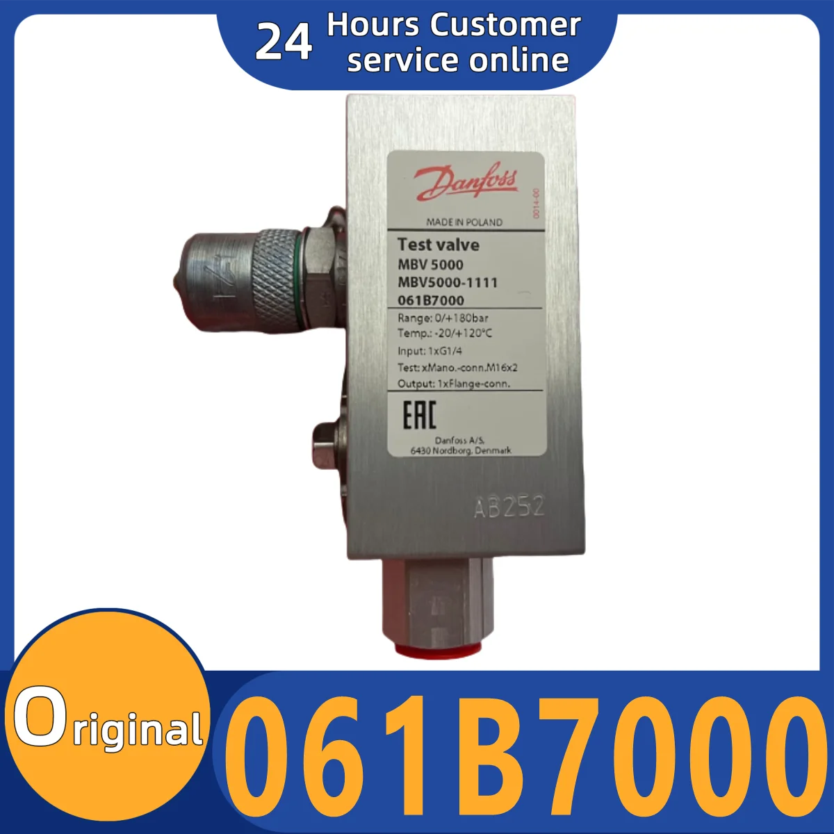 

Brand new original MBV5000 test valve 061B7000 061B7005.