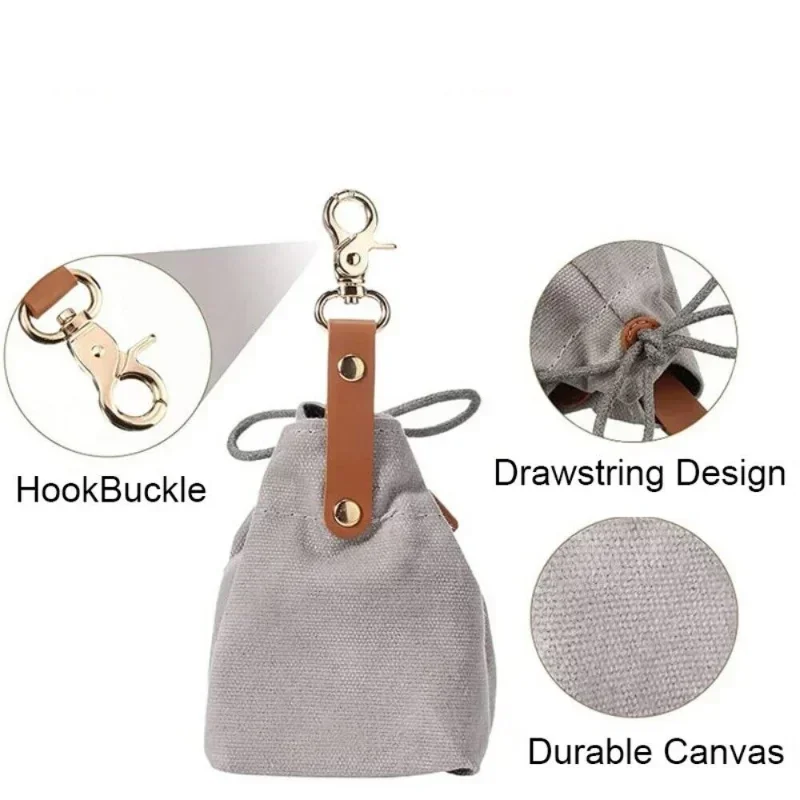 Dog Treat Pouch Food Storage Pet Training Portable Dog Training Treats Snack Bag with Drawstring for Small To Large Dogs