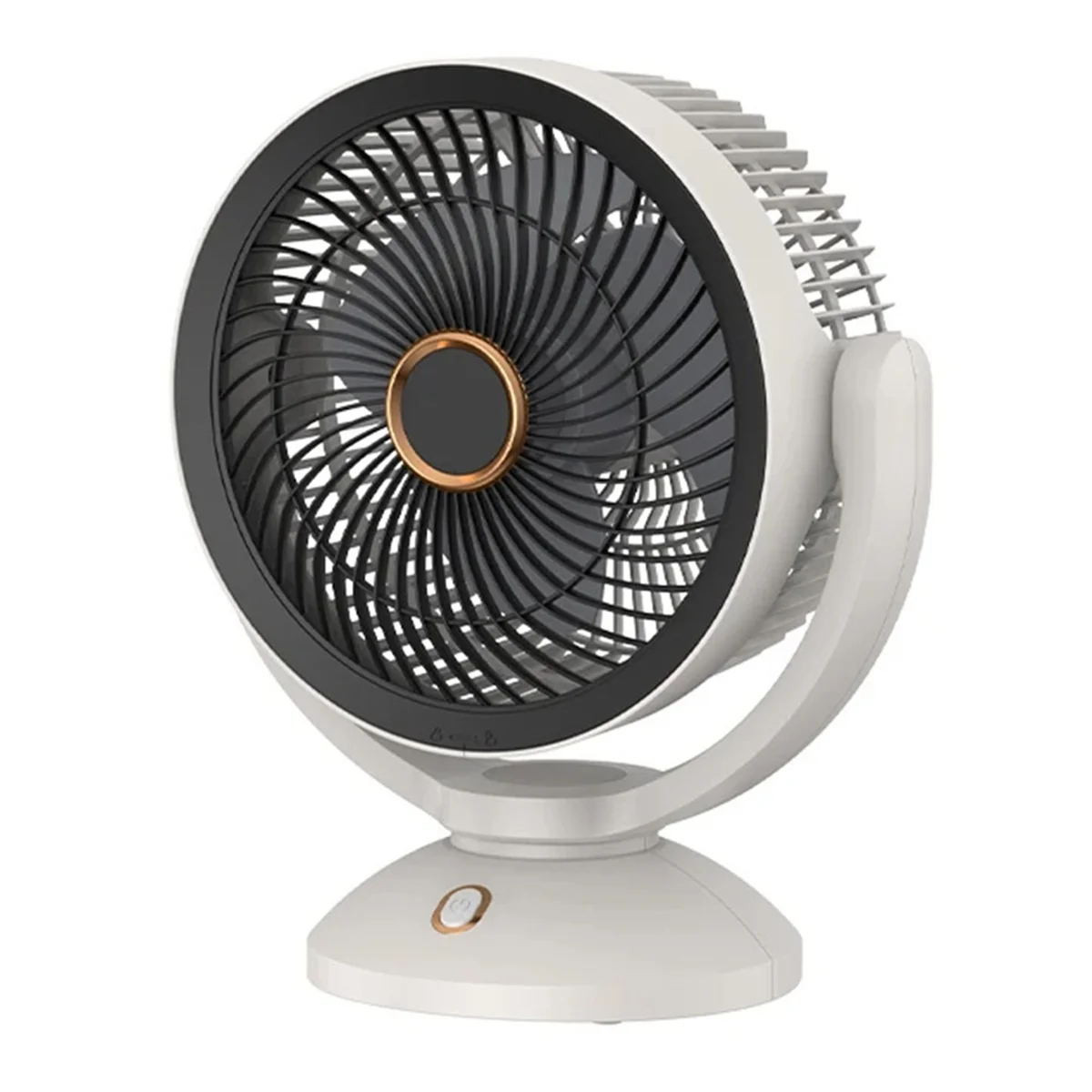 

USB Air Circulation Electric Fan Non Rechargeable Table Desktop Portable Wall Mounted 360 Degree Rotation with Light
