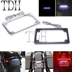 LED License Plate Frame w/Light For Standard 7-3/16