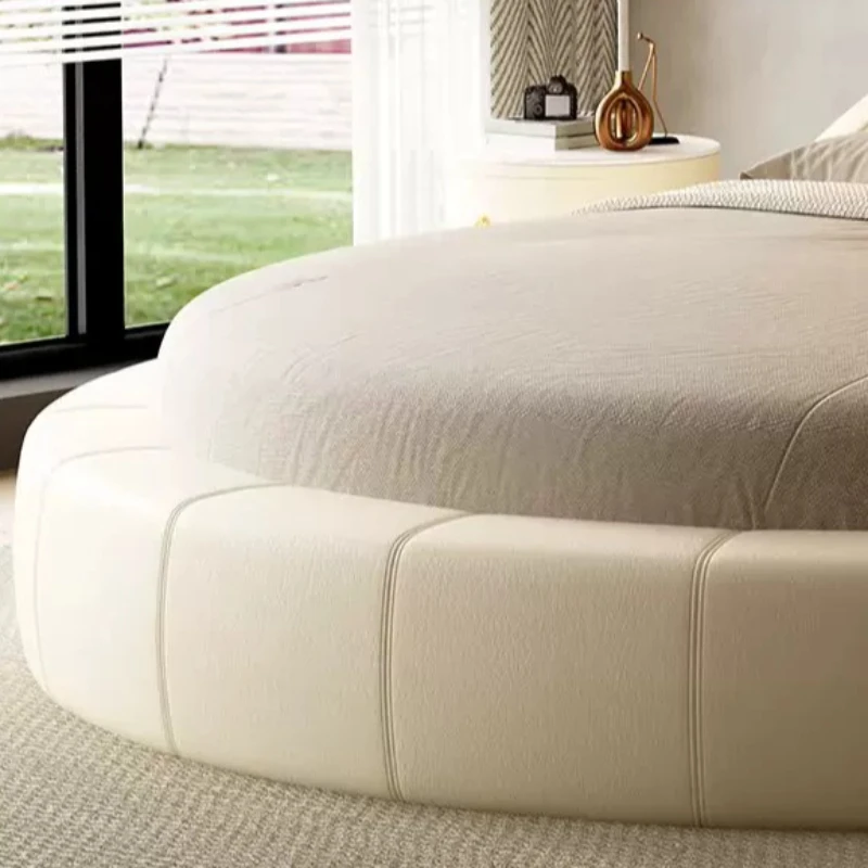 er-European Fancy Bed Minimalist White Cream Deluxe Bed French Sleeping Headboard Camarotes Para Dormitorio House Accessories-