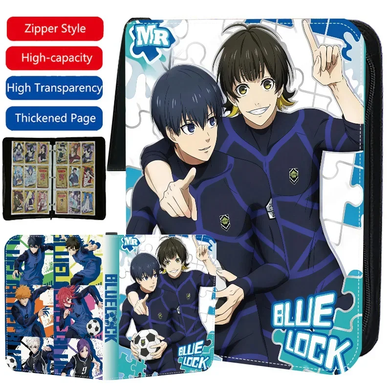 

Альбом для коллекционных карточек BLUE LOCK на 400/900 штук с карманами, папка для карточек, коллекционный альбом на молнии с двойным карманом, держатель для карточек на молнии
