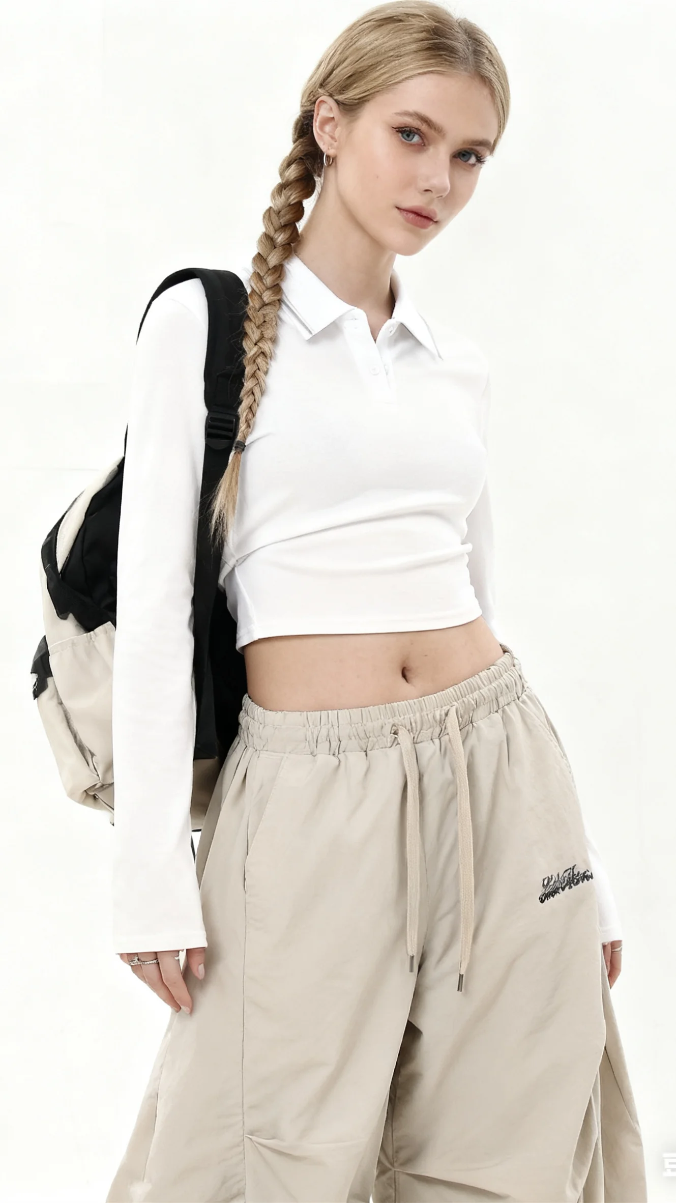 بنطال ذو قصة أرجل واسعة مطوي للمرأة الشتاء شيربا على الوجهين نحى يتدفقون تنقش المخملية وظيفية لطيف اصطف ملابس منزلية الرجعية