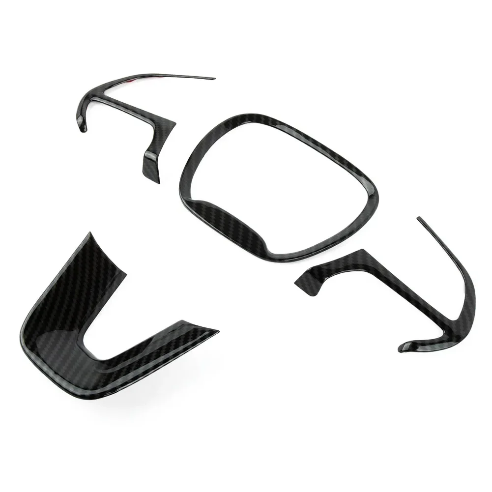 

Car Steering Wheel Decoration Trim Covers For Dodge Charger For Challenger 2015+ For Durango 2014+ Carbon Fiber Grain Style