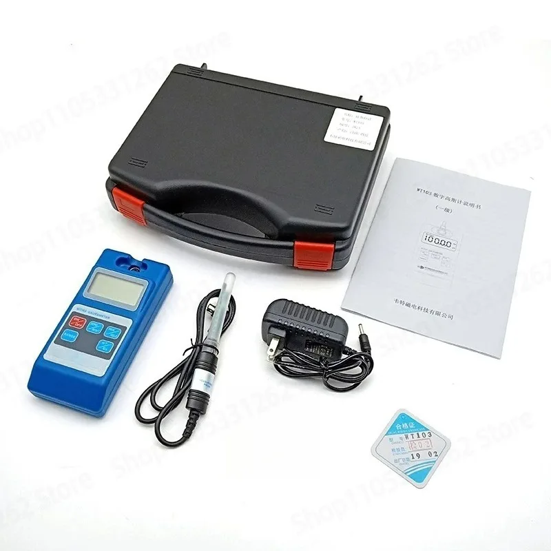 WT103 gauss meter magnetic field tester ac magnetometer residual magnetic field strength detector  meter
