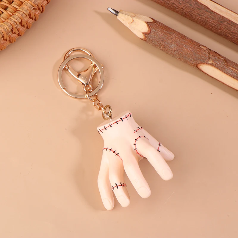 Severed Hand Horror Pendant Soft Hand Keychain Simulation Hand Keyring Backpack Pendant Car Key Holder Christmas Decoration Gift image 5