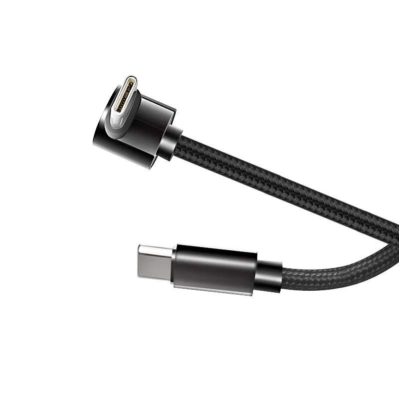 Kabel USB typu C do USB C o mocy 60 W pod kątem 90 stopni do iPhone'a15 iPada MacBooka Pro Xiaomi Samsung Huawei Szybkie ładowanie przewodu typu C — zdjęcie produktu 6
