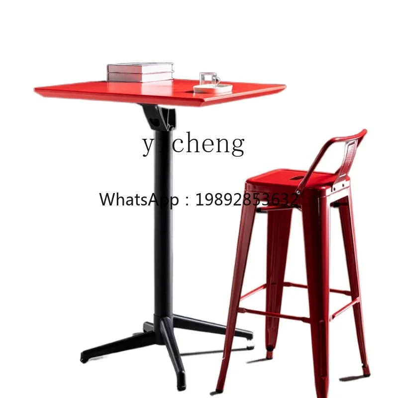 

K8 Folding Bar Counter Home Creative High Table Iron Balcony High Table