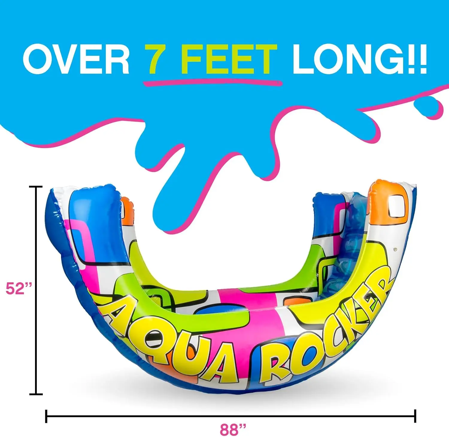 Opblaasbaar zwembadvlotter oprit met schommelontwerp, leuk waterspeelgoed voor kinderen en volwassenen vanaf 8 jaar