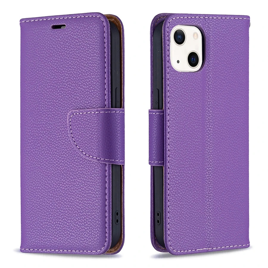 Lychee Pattern Leather Wallet Case For iPhone 13 Pro Max 12 Pro Max 11 Pro Max SE 2020 X XS XR XS Max 8 Plus 7 Plus 6/6S Plus