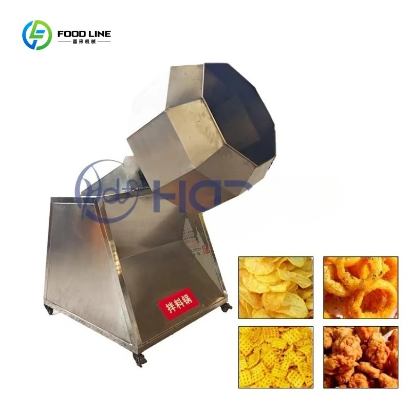 

Automatic Octagonal Flavour Machine Nuts Drum Seasoning Mixer Machine Chips Fries Popcorn Snack Food Flavour Mixer Machine Price