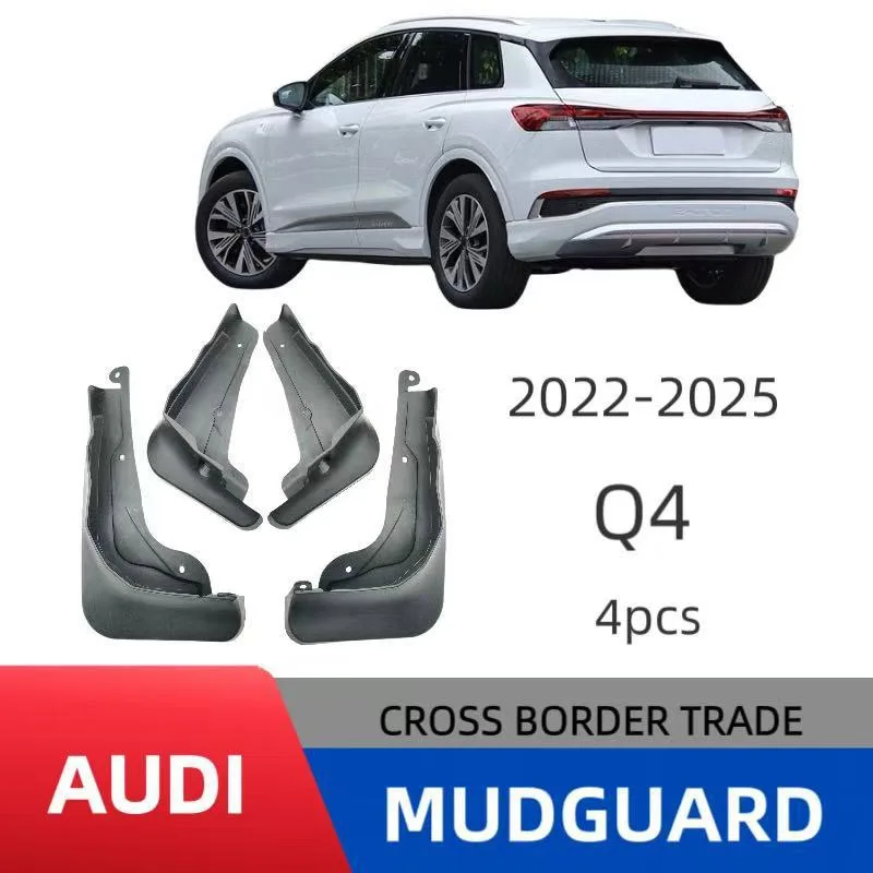 

4PCS For 22-25 Audi Q4 Car Mudguards Cover Front and Rear Parts Splash Proof Cars Mudguard Mud Flaps Wheel Guards Accessories