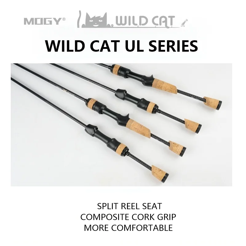 

Genhike Wide Cat BFS Ultra Light High Modulus Carbon Composite Cork Grip Stainless Steel Guide Spinning Casting Fishing Rod