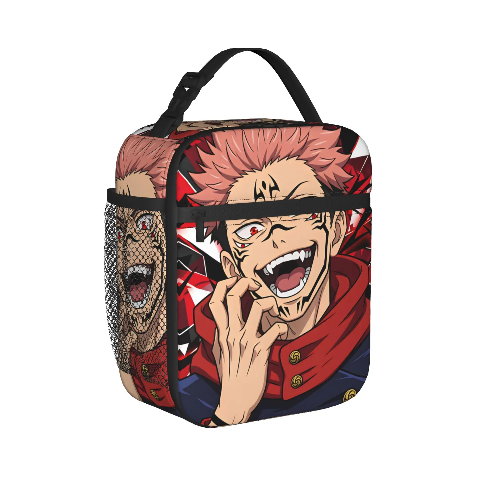 Satoru Gojo Comic Animation Lunch Bag  Portable Lunch Box Child Outdoor Picnic Print Cooler Bag Fun Oxford Tote Food Bags
