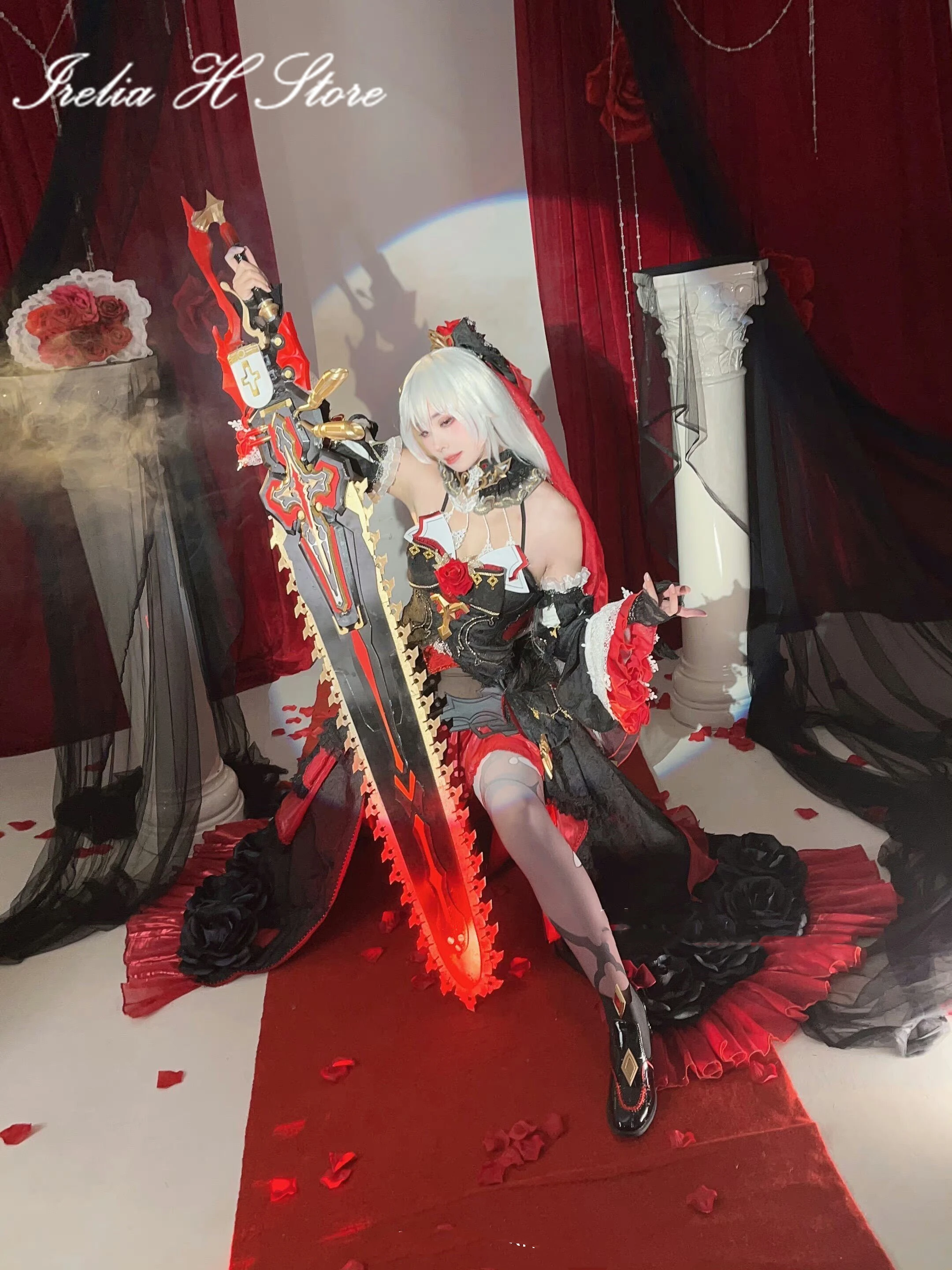 Irelia H Store Theresa from Honkai Impact Theresa Apocalypse Weapon saw Cosplay props accessories