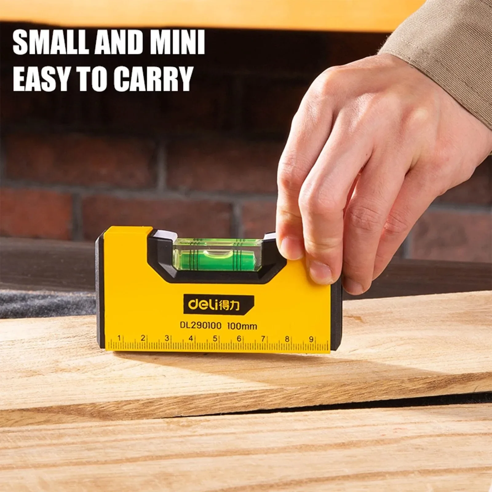 100mm Portable Magnetic Pocket Level High-precision Aluminum Structure Spirit Bubble Level Horizontal Level