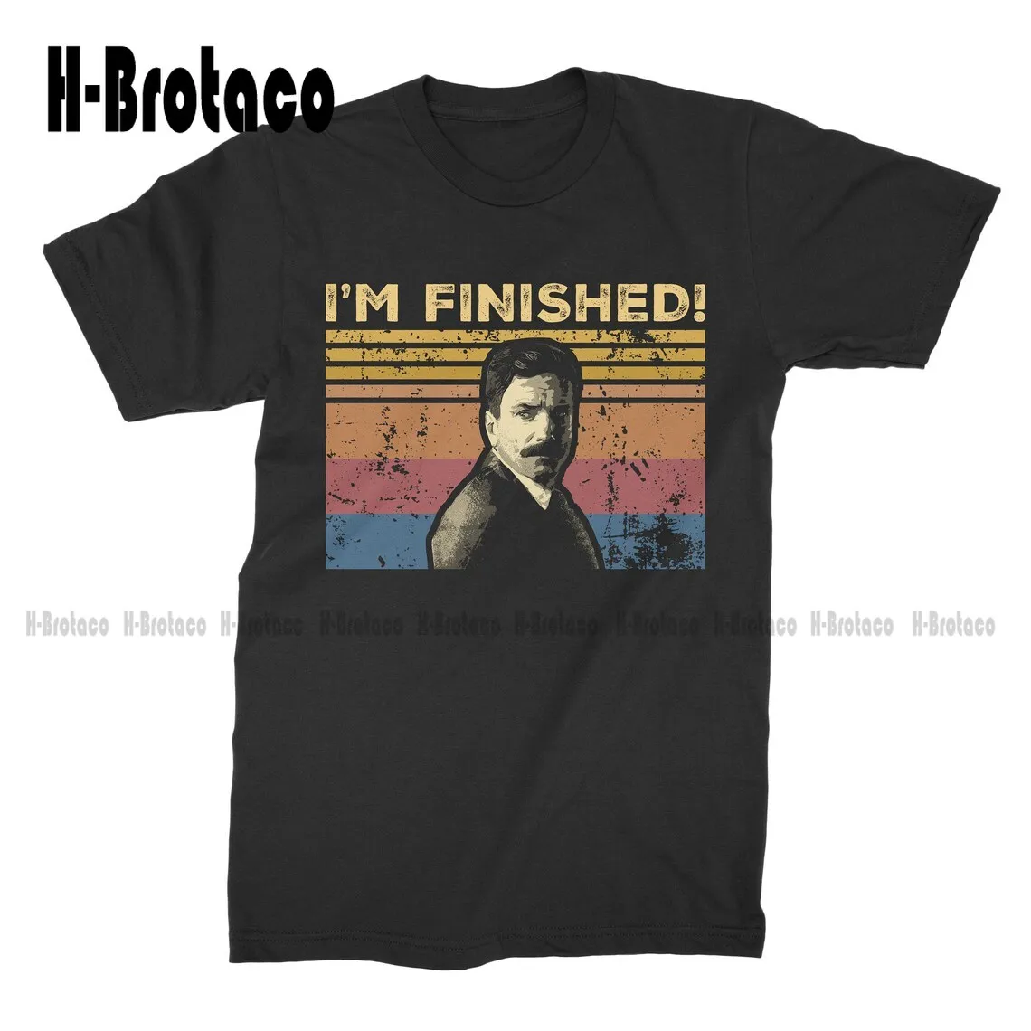 There Will Be Blood, Daniel Plainview, I'm Finished Vintage T-Shirt T Shirt Cotton Outdoor Simple Vintage Casual Tee Shirts