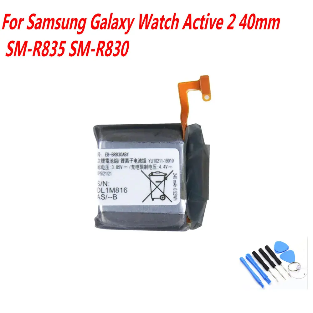 

NEW Original EB-BR830ABY 240mah Battery For Samsung Galaxy Watch Active 2 40mm SM-R835 SM-R830