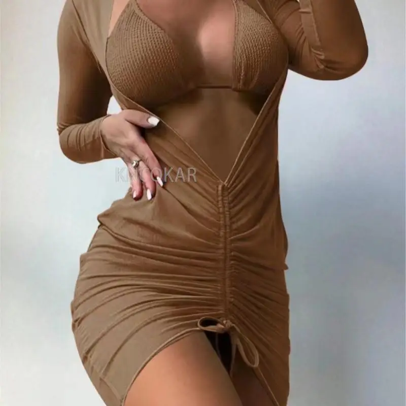 3-teiliger Tanga-Bikini 2025, Damen-String-Bademode, weiblich, bedruckter Badeanzug mit Vertuschung, Strandkleidung, Baden, Schwimmen, Badeanzug