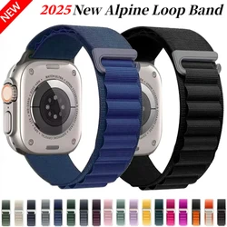 2025 New Alpine Loop Strap For Apple Watch Ultra 2 49mm 11 10 9 8 7 46mm 42mm 45mm 41mm Nylon Bracelet iWatch 6 5 4 SE 44mm 40mm